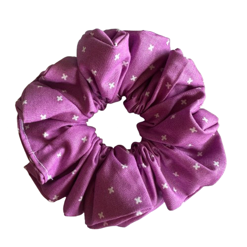 Purple Cross Scrunchie