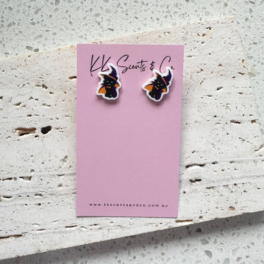 Halloween Cat Studs