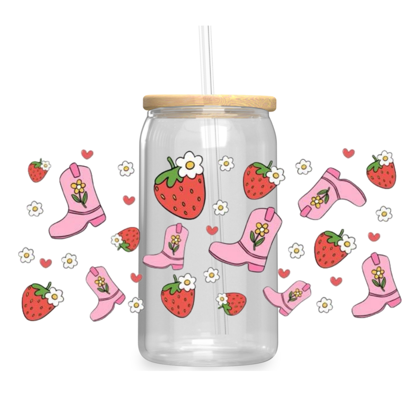 Cowgirl Strawberries UV DTF WRAP