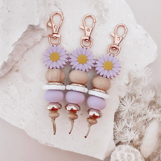 Lazy Daisy | Lilac Keychain