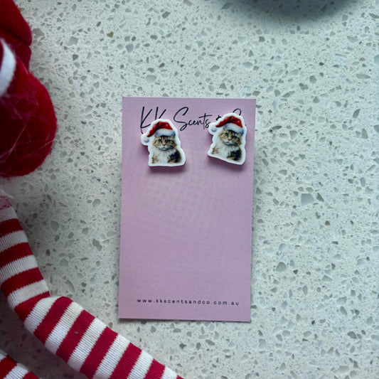 Christmas Cat Studs