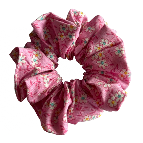 Pink Daisy Scrunchie