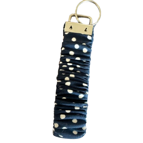 Navy Spots Wristlet