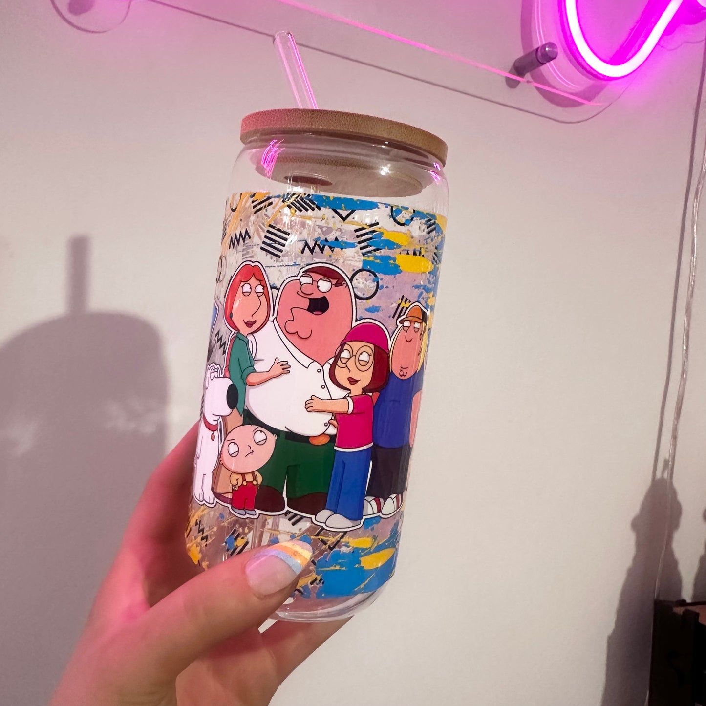 family guy iced latte glass