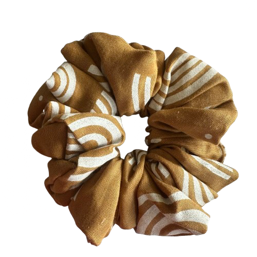 Brown Rainbow Scrunchie