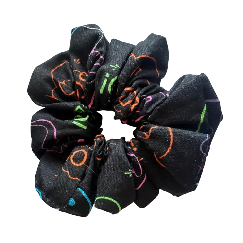 Black Halloween Scrunchie