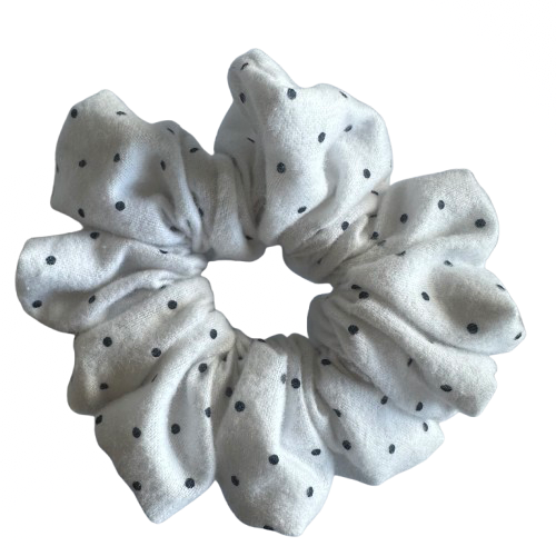 Flannel Polka Scrunchie