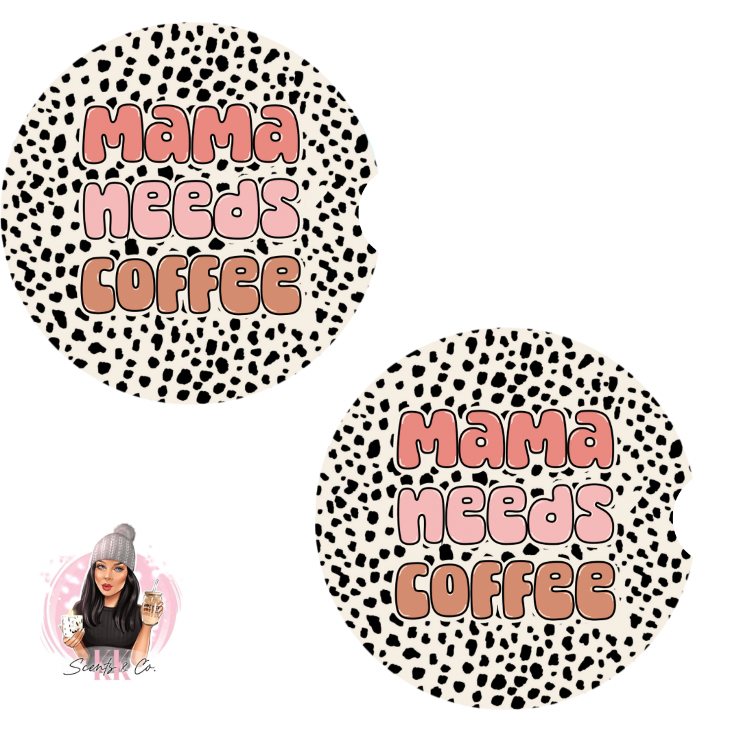 Mama Needs Coffee Car Cup Coaster Set