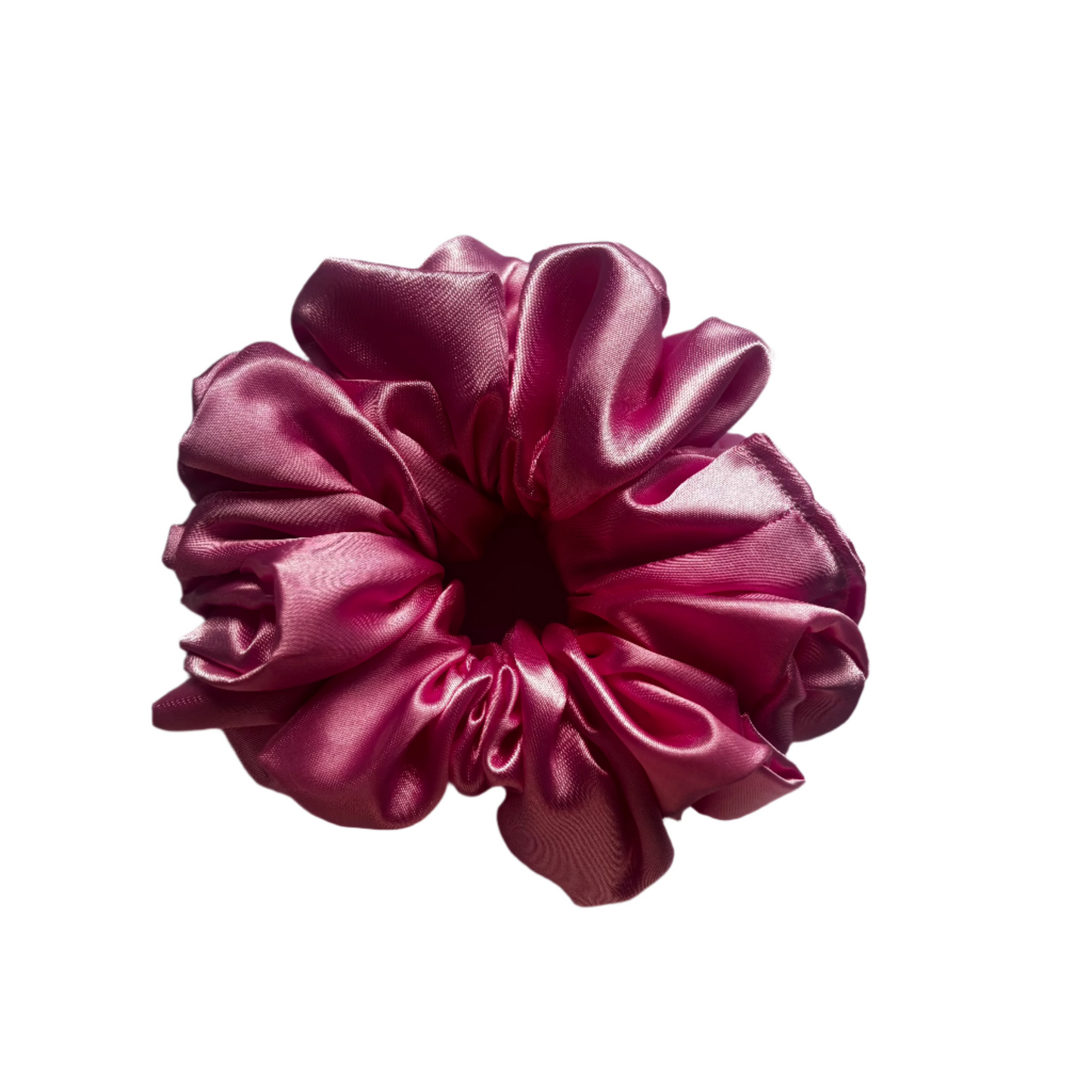 Pink Satin Scrunchie