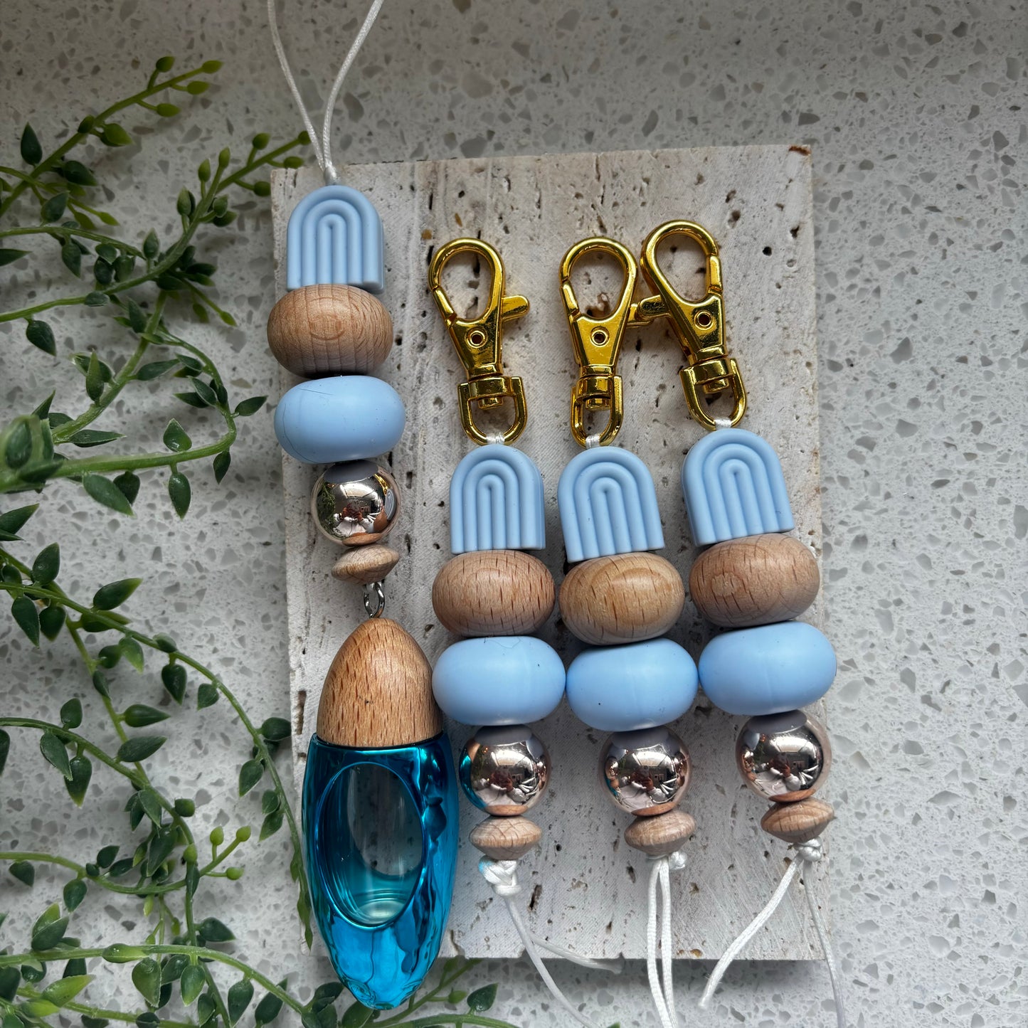 Blue Rainbow Hanging Diffuser/Keyring Set