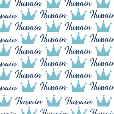 Personalised Minky Baby Blanket - Blue Crown