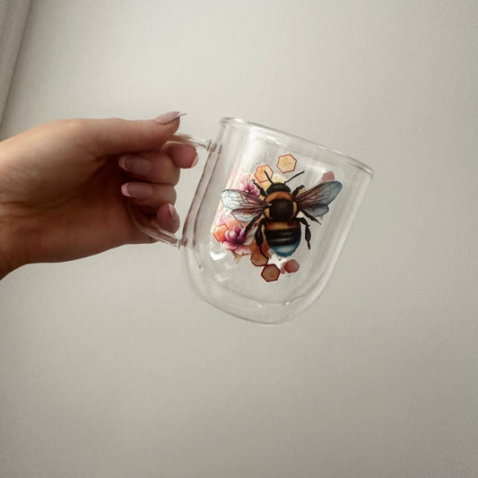 Bee Double Walled Mug - KK Scents & Co.