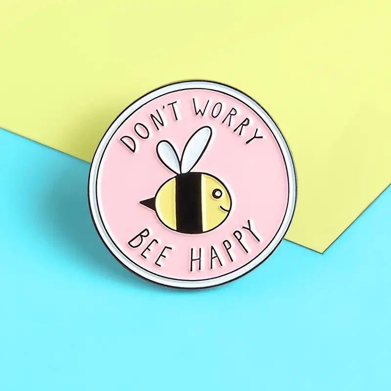 Bee Happy Enamel Pin - KK Scents & Co.