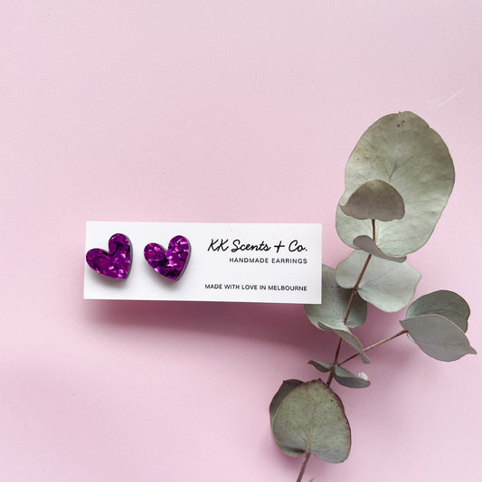 Berry Heart Studs - KK Scents & Co.