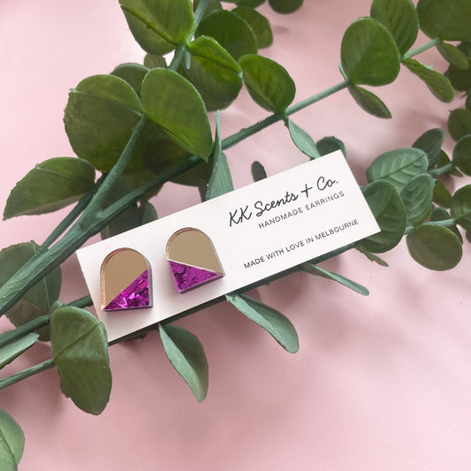 Berry Rose Gold Studs - KK Scents & Co.