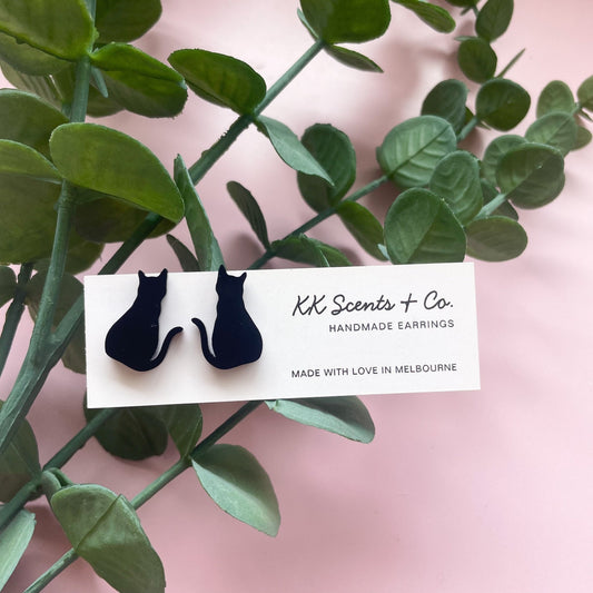 Black Cat Studs - KK Scents & Co.