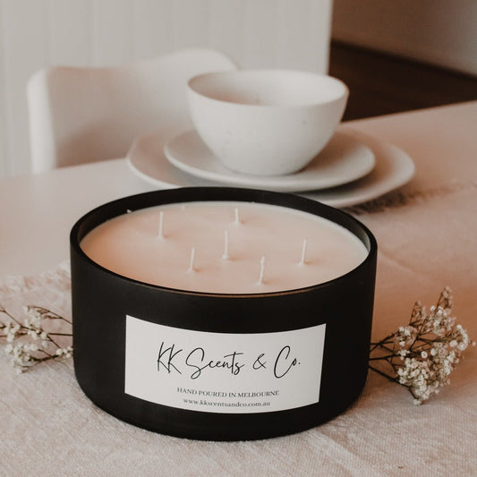 Black Matte Mega Candle Bowl - KK Scents & Co.