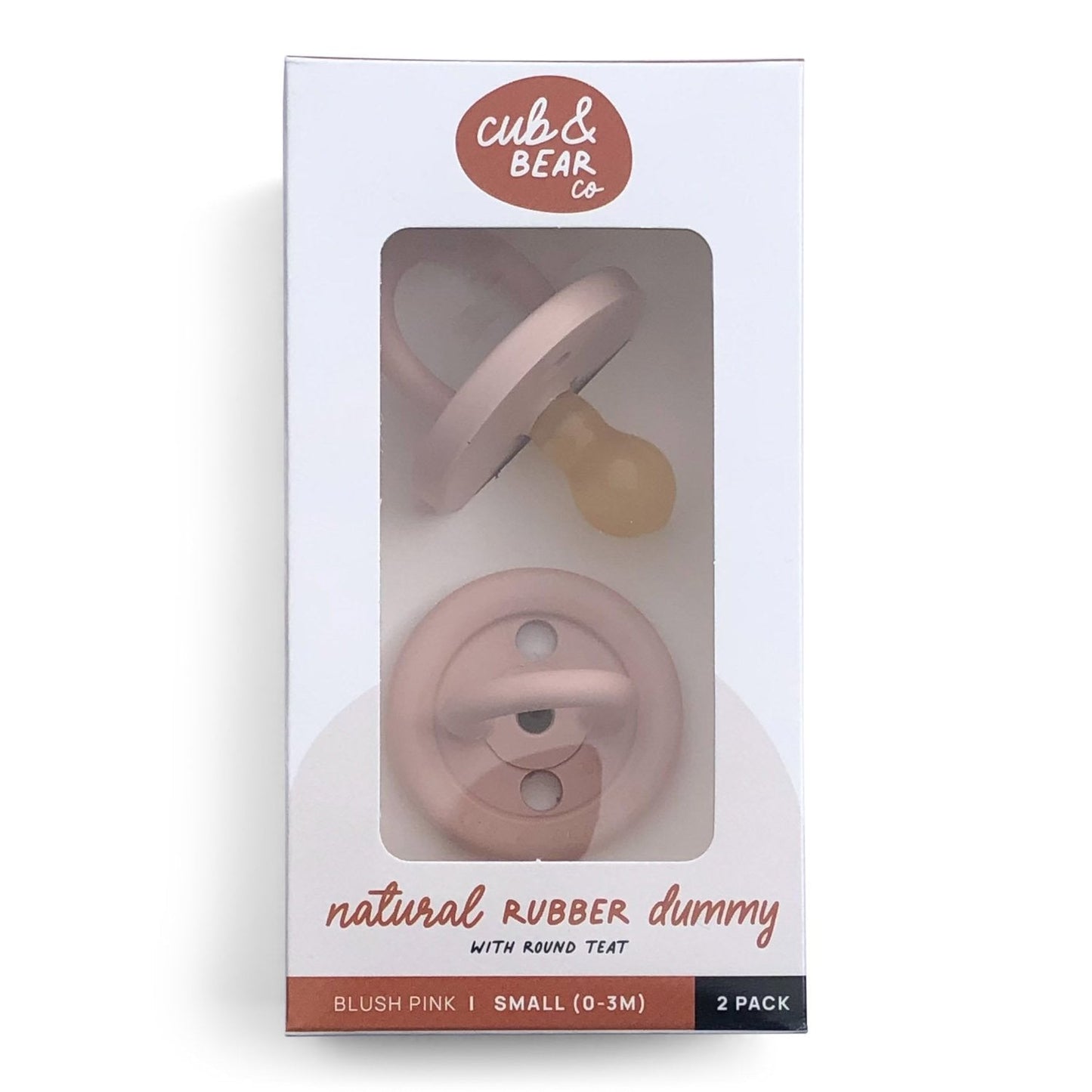 Blush Pink Natural Rubber Dummy | Cub & Bear Co - KK Scents & Co.