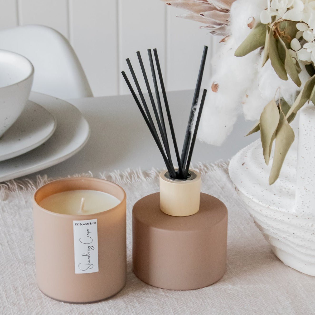 Brown Candle & Diffuser Duo Set - KK Scents & Co.