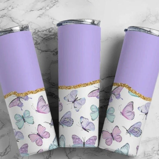 Butterflies 20oz Tumbler - KK Scents & Co.