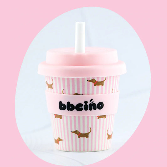 Pink Sausage Dog Baby Chino Cup