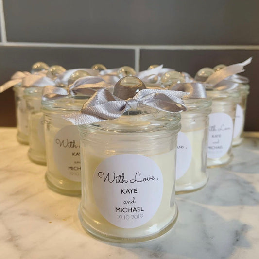 mini candle jars event favours