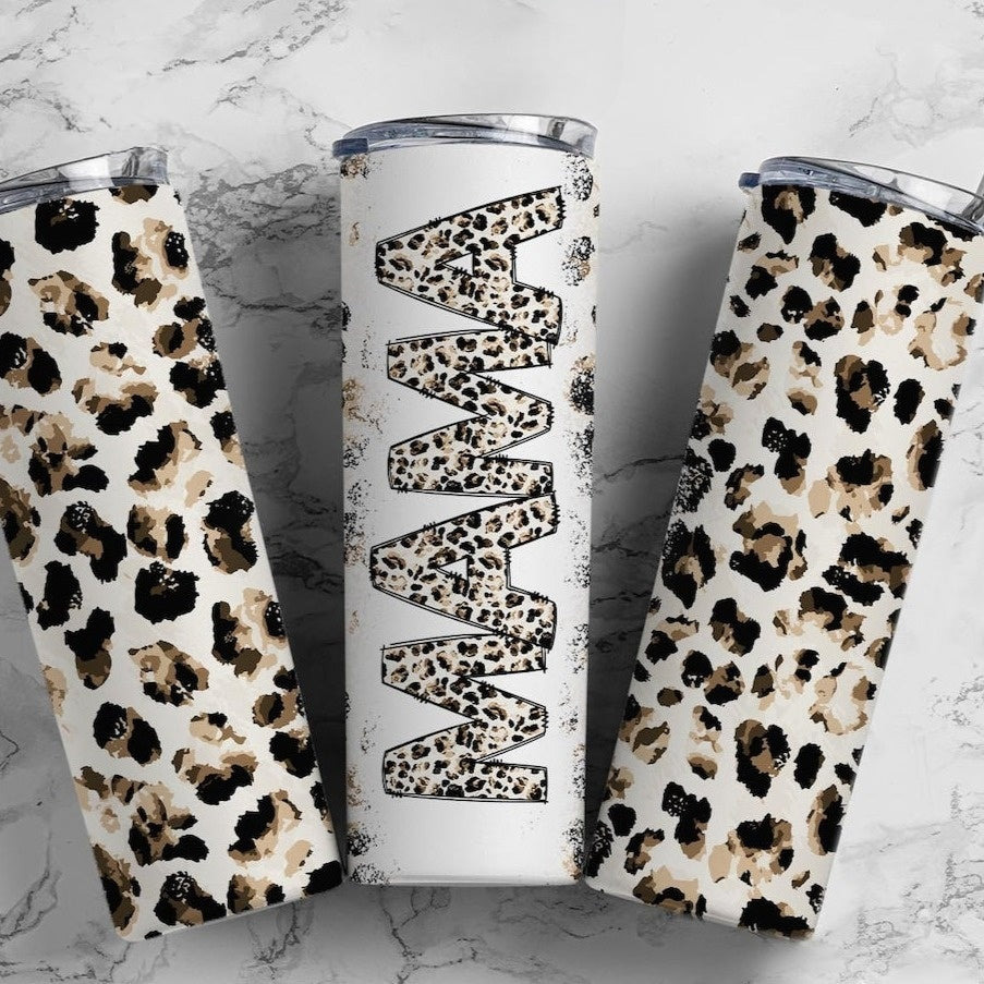 Leopard Mama 20oz Printed Tumbler